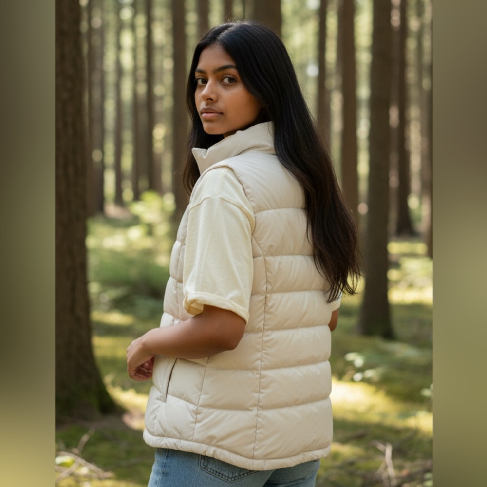 Free Country white puffer vest. 50% down. SZ XL